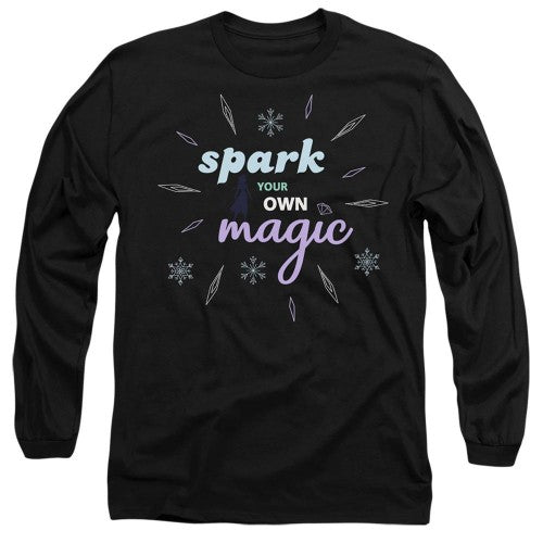 Front - Frozen Unisex Adult Spark Your Own Magic Elsa Silhouette T-Shirt
