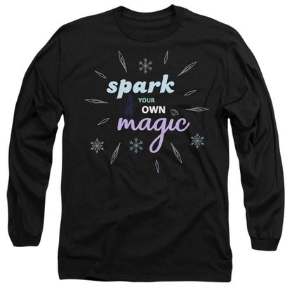 Front - Frozen Unisex Adult Spark Your Own Magic Elsa Silhouette T-Shirt
