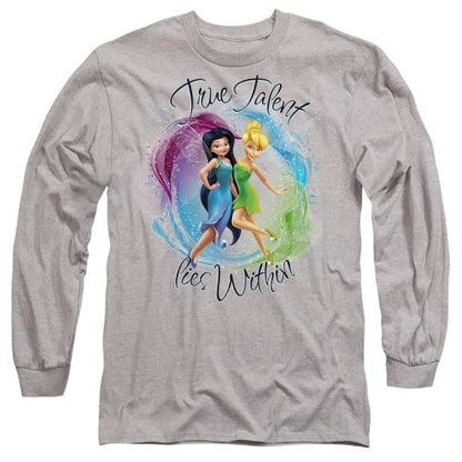 Front - Disney Fairies Unisex Adult True Talent Within Tinker Bell & Silvermist T-Shirt