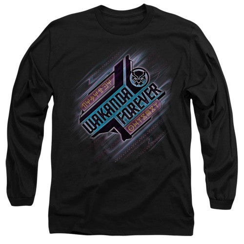 Front - Black Panther: Wakanda Forever Unisex Adult Angled T-Shirt