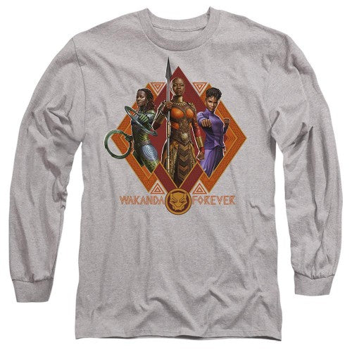 Front - Black Panther: Wakanda Forever Unisex Adult Shuri Okoye Nakia T-Shirt