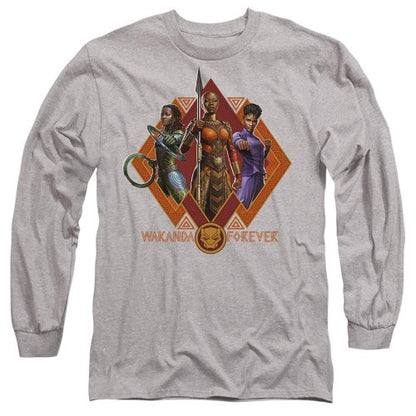 Front - Black Panther: Wakanda Forever Unisex Adult Shuri Okoye Nakia T-Shirt