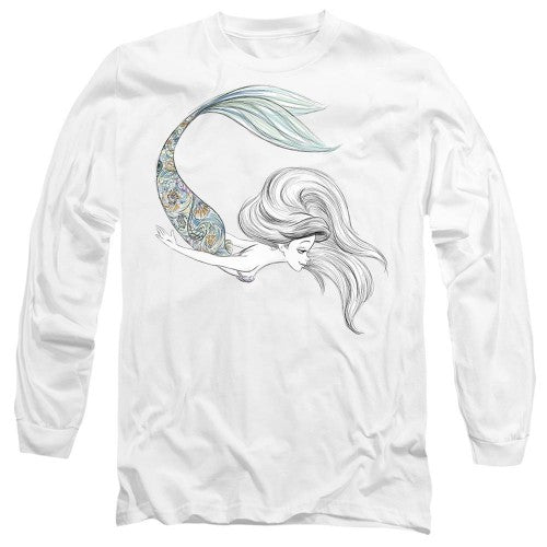 Front - The Little Mermaid Unisex Adult Pearlescent Ariel T-Shirt