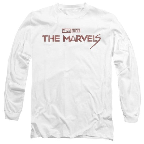Front - The Marvels Unisex Adult Distressed Logo T-Shirt