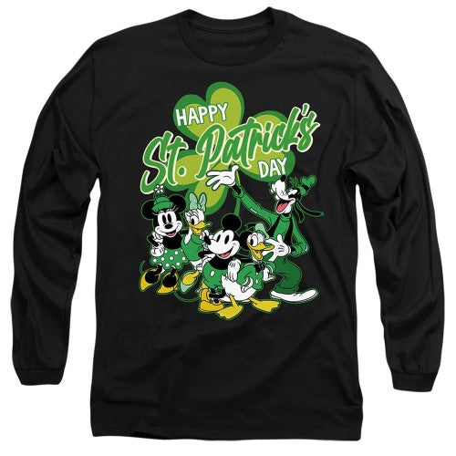Front - Mickey Mouse Unisex Adult Minnie Goofy Donald St Patricks Day T-Shirt