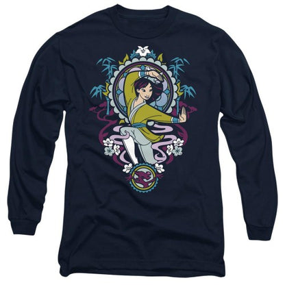 Front - Mulan Unisex Adult Stained Glass T-Shirt