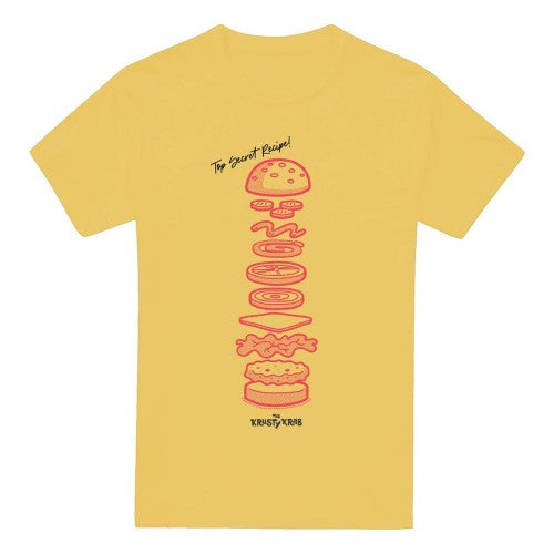 Front - SpongeBob SquarePants Mens Krabby Patty T-Shirt
