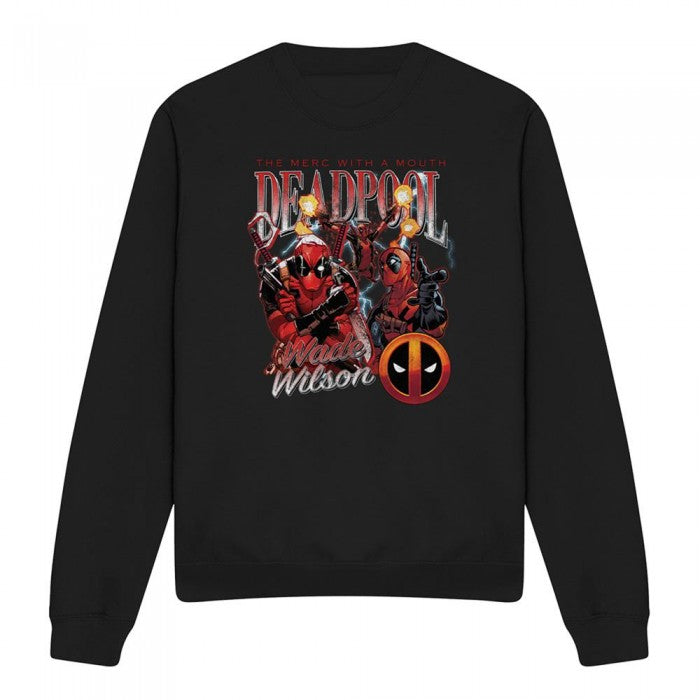 Front - Deadpool Unisex Adult Character Montage Sweatshirt