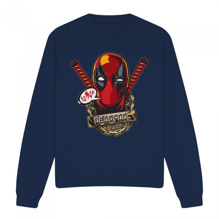 Front - Deadpool Unisex Adult Gangster Sweatshirt