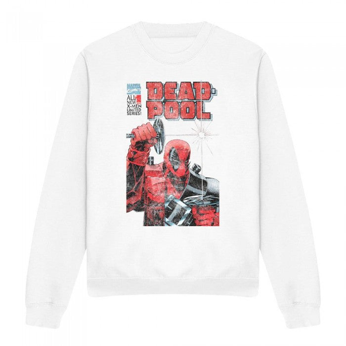 Front - Deadpool Unisex Adult Comic Cover Sweatshirt