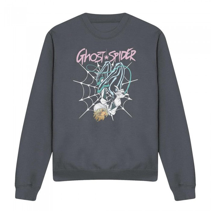 Front - Spider-Man Unisex Adult Ghost-Spider Neon Web Sweatshirt
