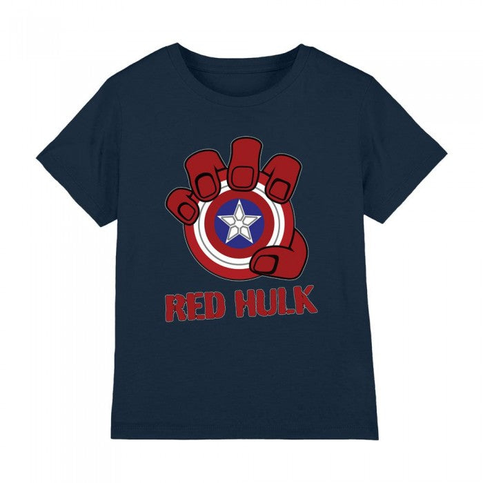 Front - Captain America: Brave New World Childrens/Kids Red Hulk Shield T-Shirt
