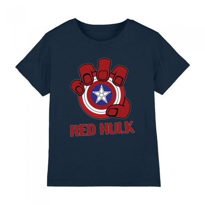 Front - Captain America: Brave New World Childrens/Kids Red Hulk Shield T-Shirt