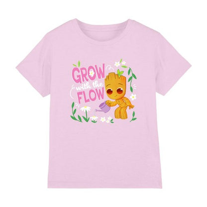 Front - Guardians Of The Galaxy Childrens/Kids Grow With The Flow Groot Flowers T-Shirt