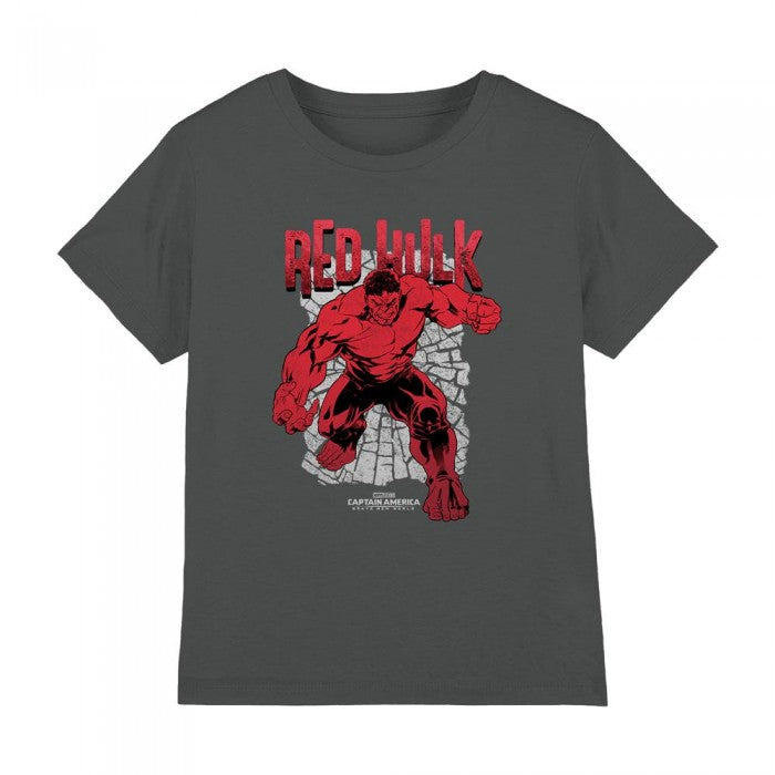 Front - Captain America: Brave New World Childrens/Kids Red Hulk Cracked T-Shirt