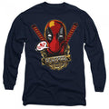 Front - Deadpool Unisex Adult Gangster T-Shirt