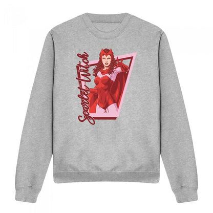 Front - Marvel Unisex Adult Scarlet Witch Pose Sweatshirt