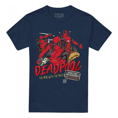 Front - Deadpool Mens Attitude T-Shirt