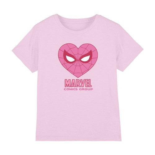 Front - Spider-Man Childrens/Kids Heart T-Shirt
