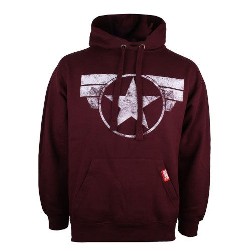 Front - Captain America Mens Logo Hoodie