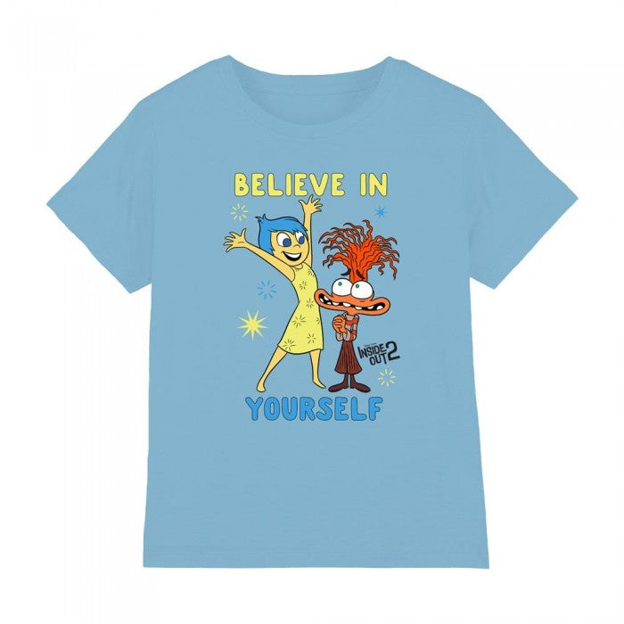 Front - Inside Out 2 Childrens/Kids Believe In Yourself Anxiety T-Shirt