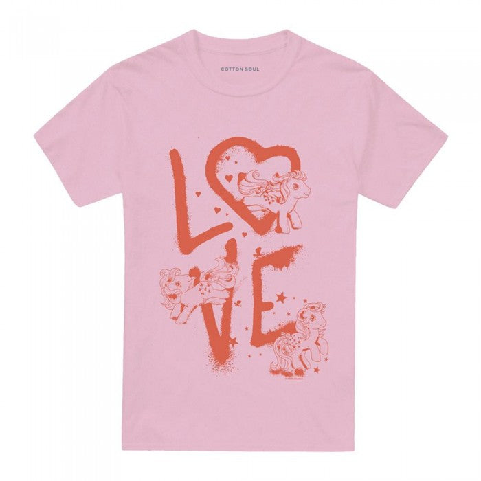 Front - My Little Pony Mens Love Graffiti T-Shirt