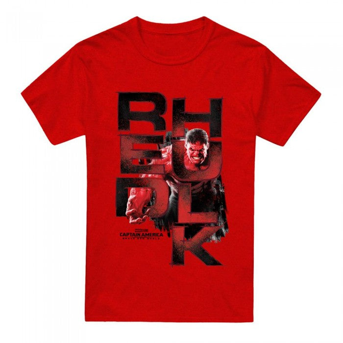 Front - Captain America: Brave New World Unisex Adult Red Hulk Logo T-Shirt