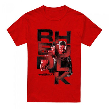 Front - Captain America: Brave New World Unisex Adult Red Hulk Logo T-Shirt