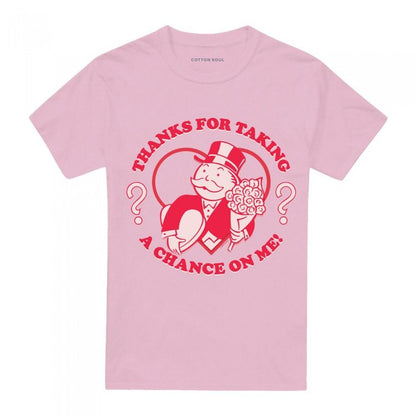 Front - Monopoly Mens Taking A Chance T-Shirt