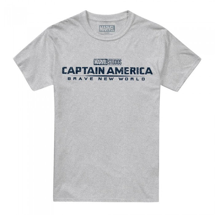 Front - Captain America: Brave New World Mens Distressed Logo T-Shirt