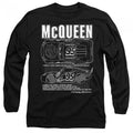 Front - Cars Unisex Adult Lightning McQueen Outline T-Shirt