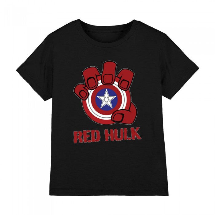 Front - Captain America: Brave New World Childrens/Kids Red Hulk Shield T-Shirt