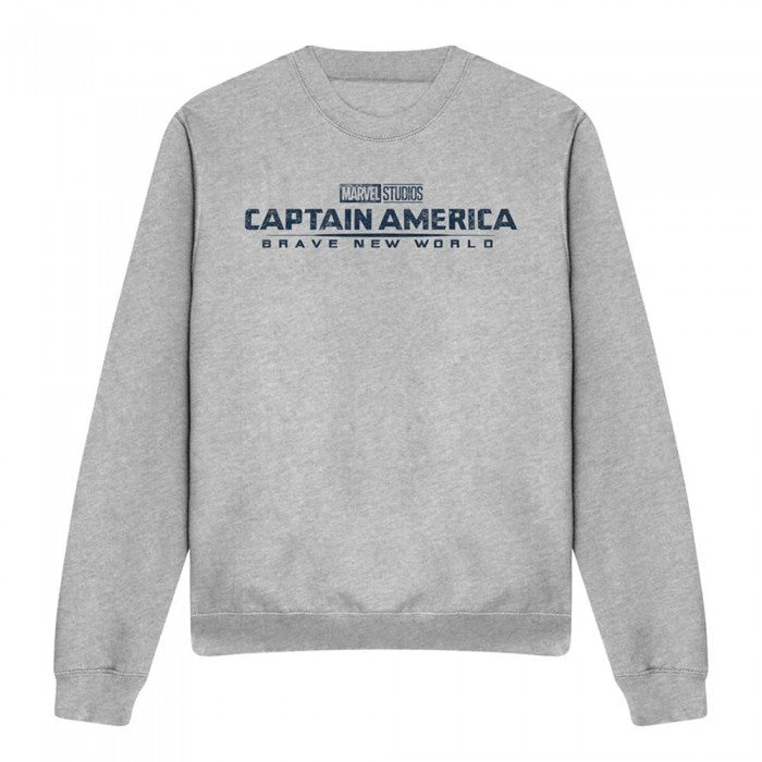 Front - Captain America: Brave New World Unisex Adult Distressed Logo Sweatshirt