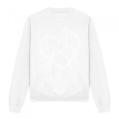 Front - Avengers Unisex Adult Be Mine Heart Sweatshirt