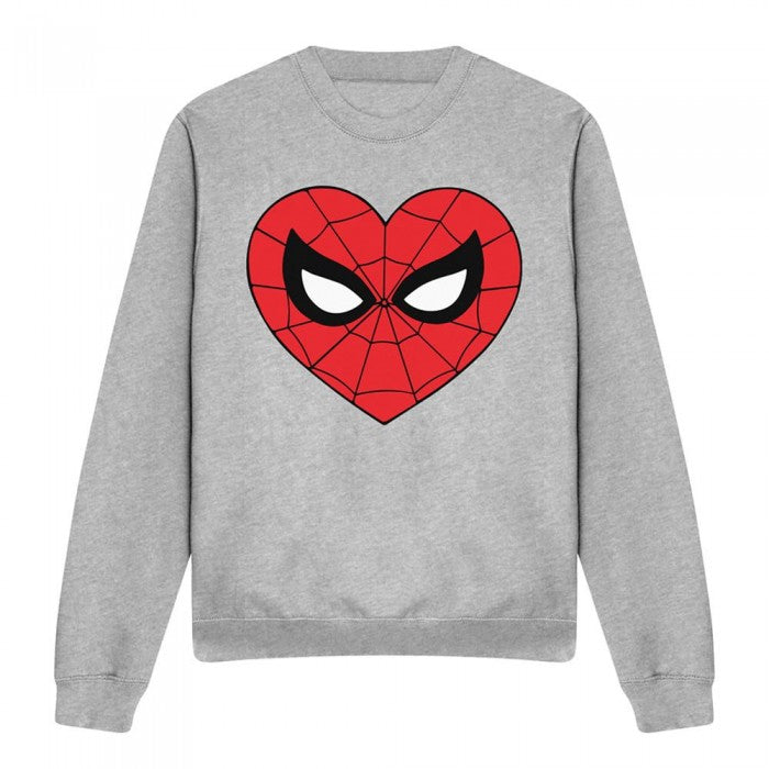 Front - Spider-Man Unisex Adult Heart Sweatshirt
