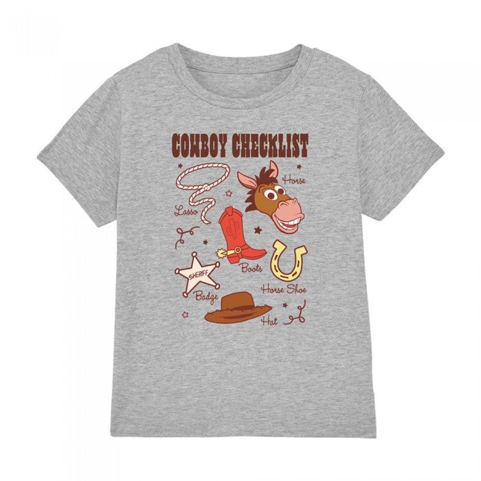 Front - Toy Story 2 Childrens/Kids Checklist Cowboy T-Shirt