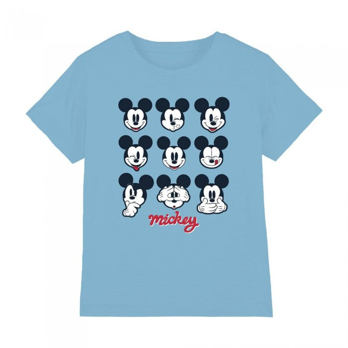 Front - Mickey Mouse Childrens/Kids Faces T-Shirt