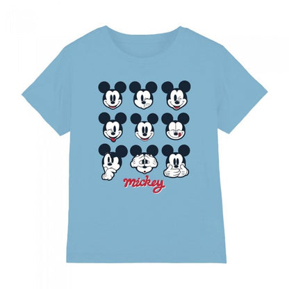 Front - Mickey Mouse Childrens/Kids Faces T-Shirt