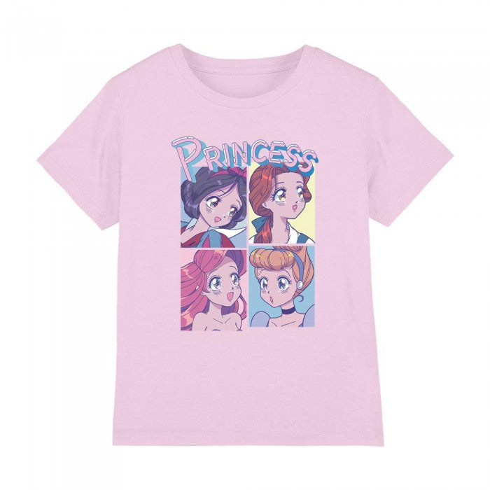 Front - Disney Princess Childrens/Kids Anime T-Shirt