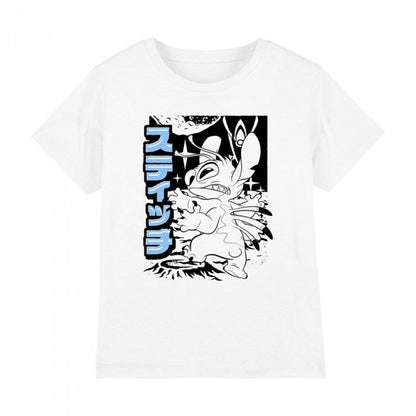 Front - Lilo & Stitch Childrens/Kids Stitch Anime T-Shirt