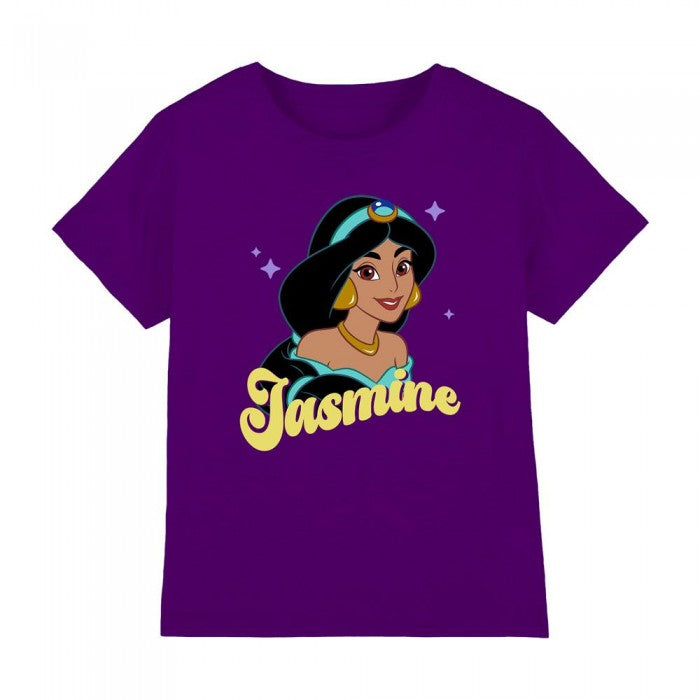 Front - Disney Princess Childrens/Kids Jasmine Headshot T-Shirt