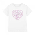 Front - Frozen Childrens/Kids Anna And Elsa Heart T-Shirt