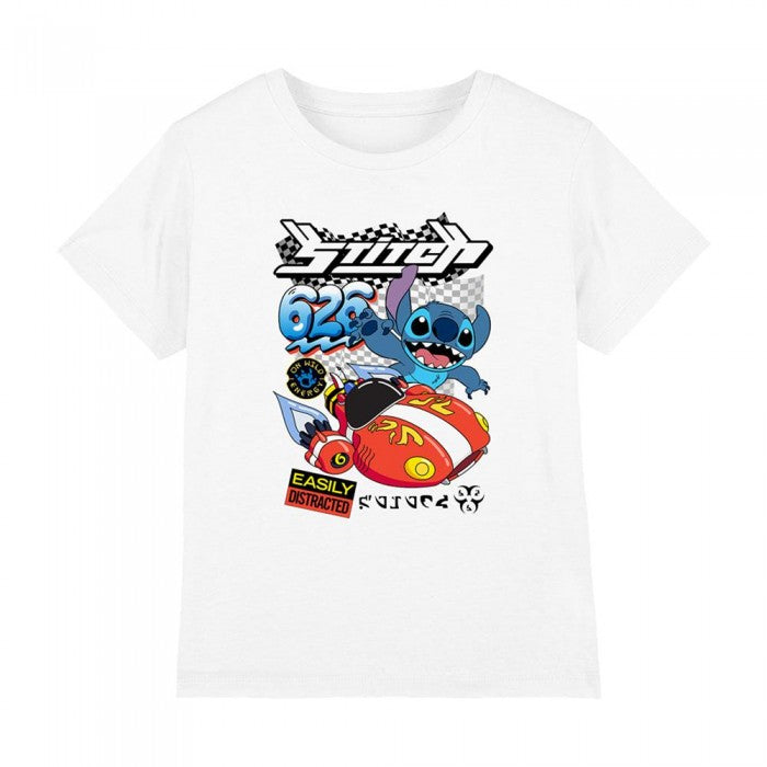 Front - Lilo & Stitch Childrens/Kids 626 Racing T-Shirt