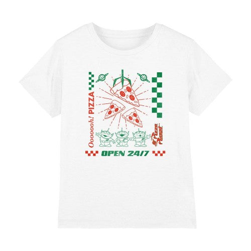 Front - Toy Story Childrens/Kids Little Green Men Pizza Planet T-Shirt