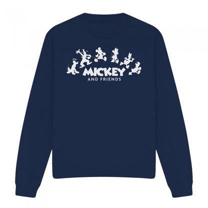Front - Mickey & Friends Unisex Adult Silhouette Sweatshirt
