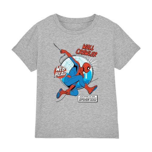 Front - Spider-Man Childrens/Kids Wall Crawler T-Shirt