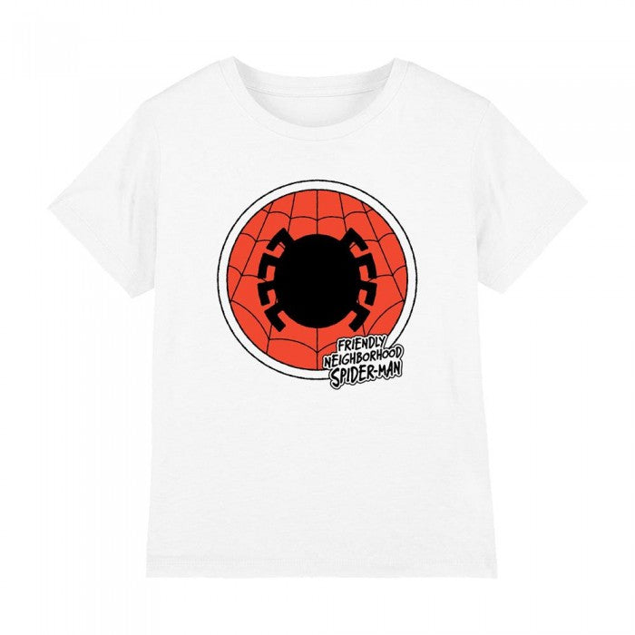 Front - Spider-Man Childrens/Kids Friendly Neighborhood Badge T-Shirt