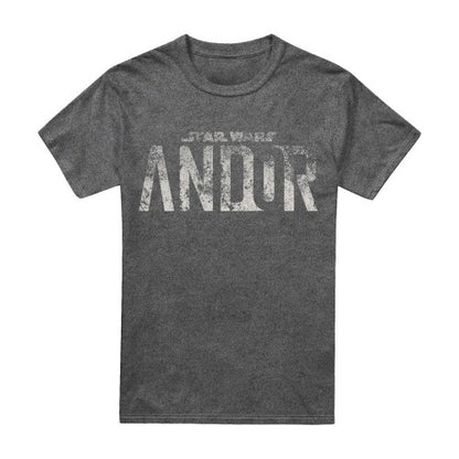 Front - Star Wars: Andor Mens Distressed Logo T-Shirt