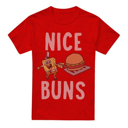 Front - SpongeBob SquarePants Unisex Adult Nice Buns T-Shirt