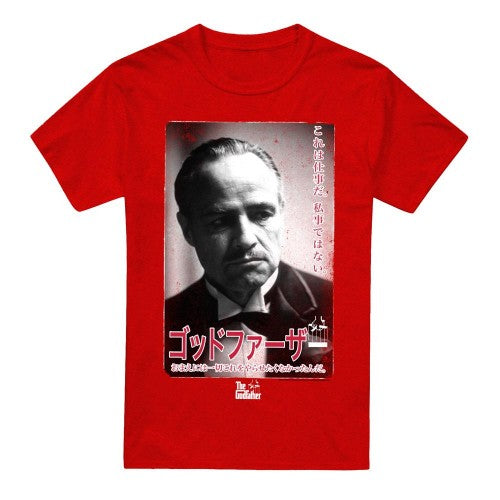 Front - The Godfather Unisex Adult Don Vito Corleone Kanji T-Shirt